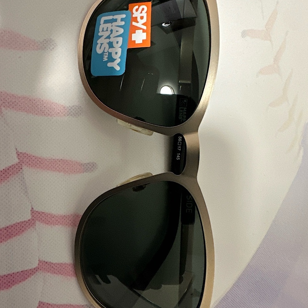 SPY Gold Frame Sunglasses with Dark Lenses